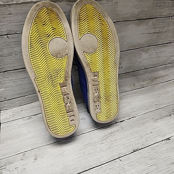 Diesel Prime Time Suede Wingtip Brogue Derby Dress Men’s Blue Shoes Size 10 - Picture 10 of 15